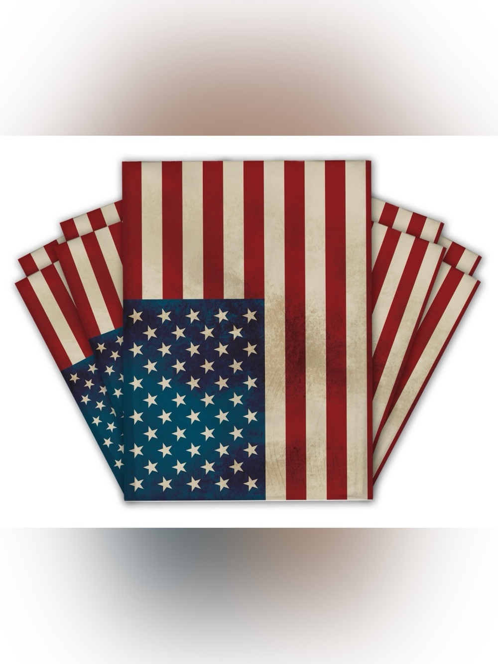 30 10โ x 13โ Rustic Americana American Flag Poly Mailers
